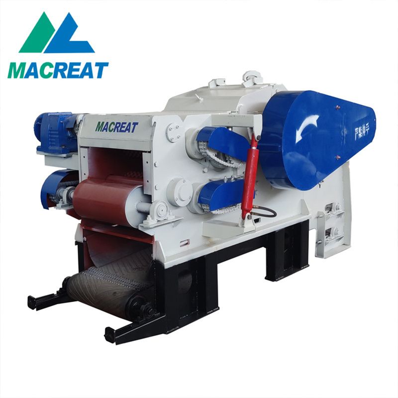 MACREAT China Supplier High Efficiency and Quality Wood Log Cutter Wood Drum Type Chipper Shredder