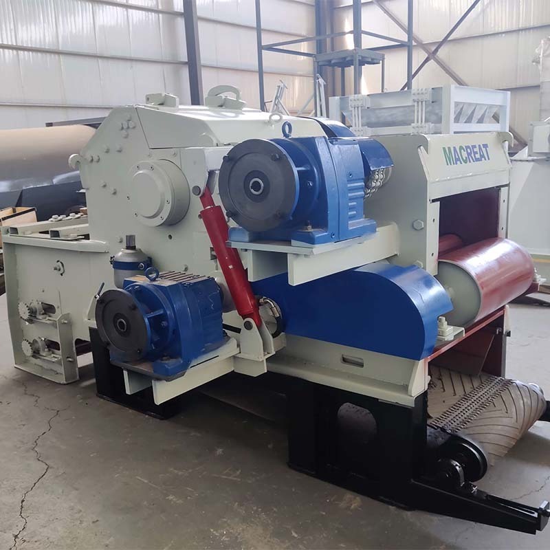 MACREAT China Supplier High Efficiency and Quality Wood Log Cutter Wood Drum Type Chipper Shredder