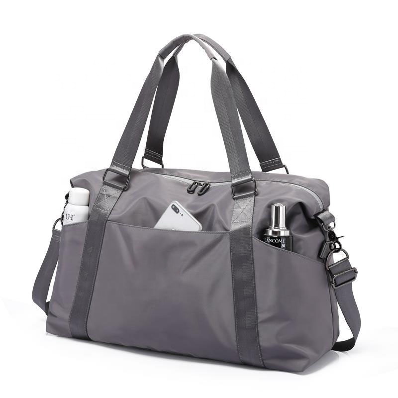 New Arrival Solid Foldable Men Women Duffle Gym Fitness Shoes Carry Two Compartment Bag Travel Bag