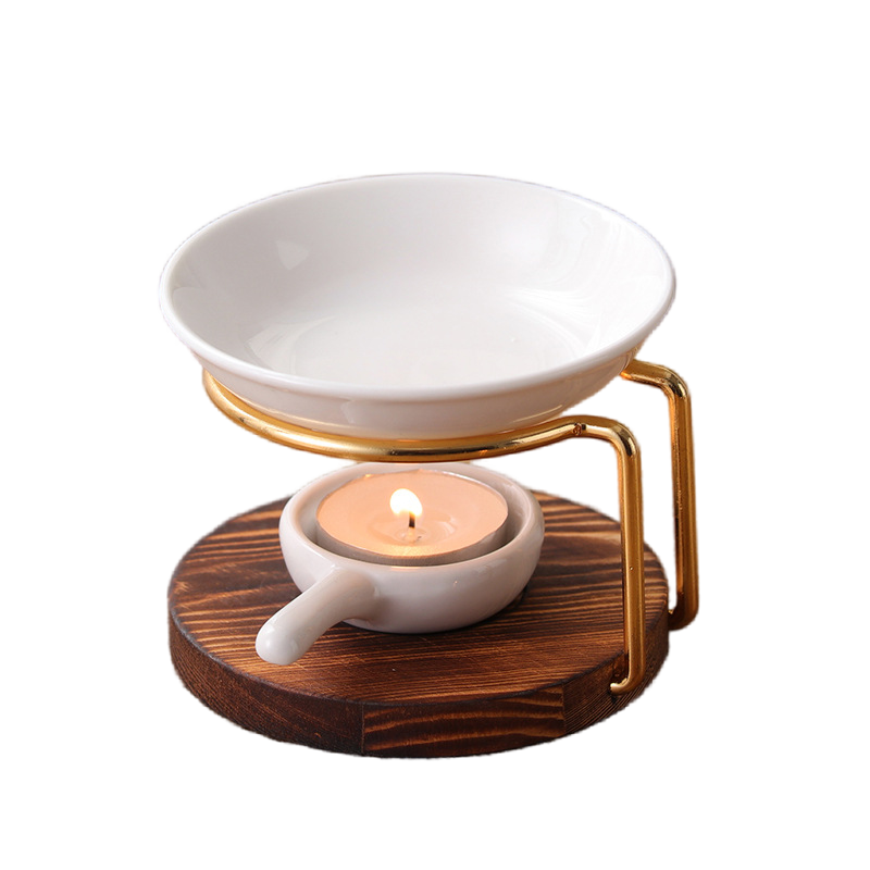 Wholesale Ceramic Aromatherapy Warmer Tea Light Aromatherapy Tart Holder Diffuser Candle Wax Oil Burner