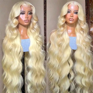 Wholesale 360 Full Lace Frontal Wigs 30 40 Inch Long Straight 613 Blonde Vietnamese Human Hair Wig HD Transparent Lace Front Wig