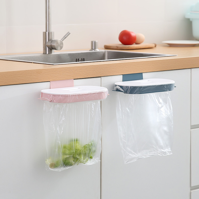 Wall hanging garbage bag rack simple household kitchen cabinet garbage bag rack garbage collection bracket