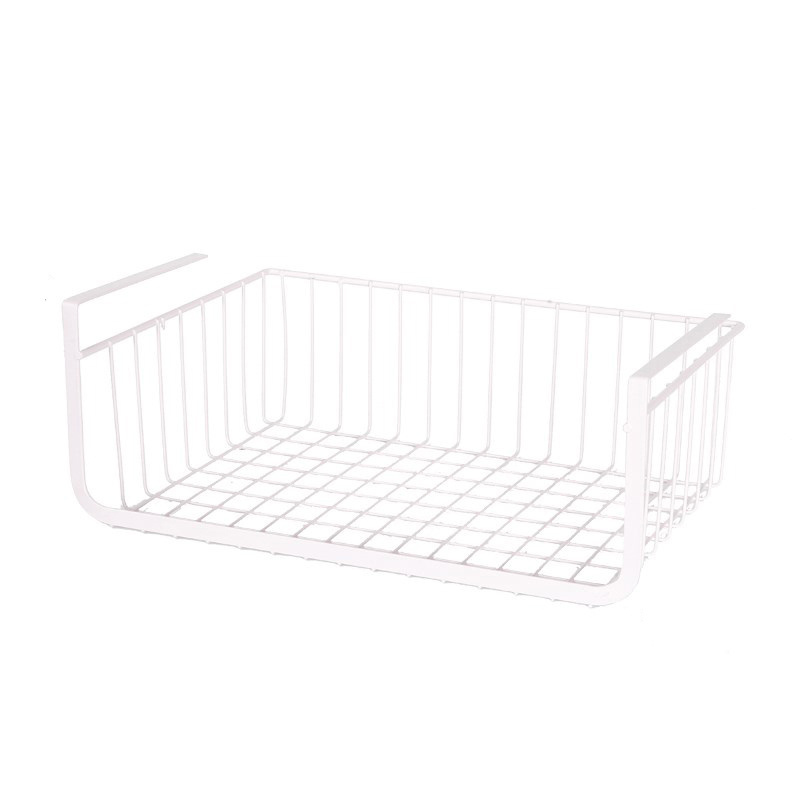 Kitchen Cabinet Wire Under Storage Basket Organizer Hanging Shelf