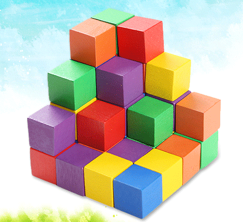 Customized Colors 10mm 8mm Small wooden blocks wooden cubes wooden montessori mathematical AIDS children's educational toys