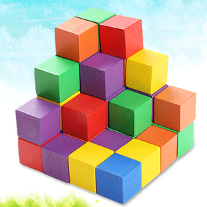 Customized Colors 10mm 8mm Small wooden blocks wooden cubes wooden montessori mathematical AIDS children's educational toys