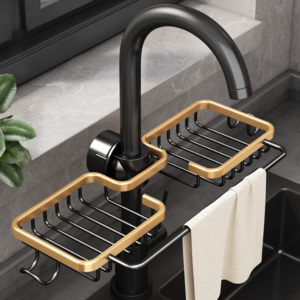 Kitchen storage rack faucet storage rack Household sponge rag drain hanging basket sink