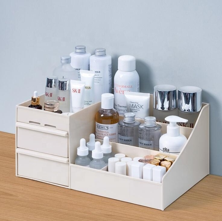 Clear plastic storage box Makeup organizer cosmetic storage for bedroom