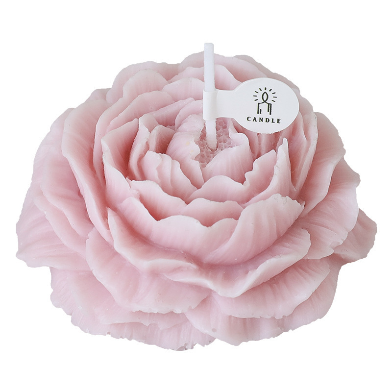 Handmade Soy Wax Candle Decorative Peony Shaped Flower Scented with Aromatherapy for Wedding Celebration and Home Decor