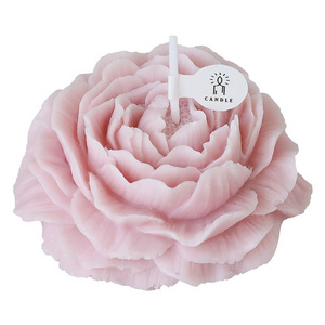 Handmade Soy Wax Candle Decorative Peony Shaped Flower Scented with Aromatherapy for Wedding Celebration and Home Decor