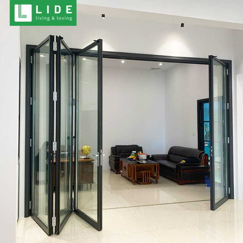 Patio aluminium bi fold door folding door Folding door for restaurant