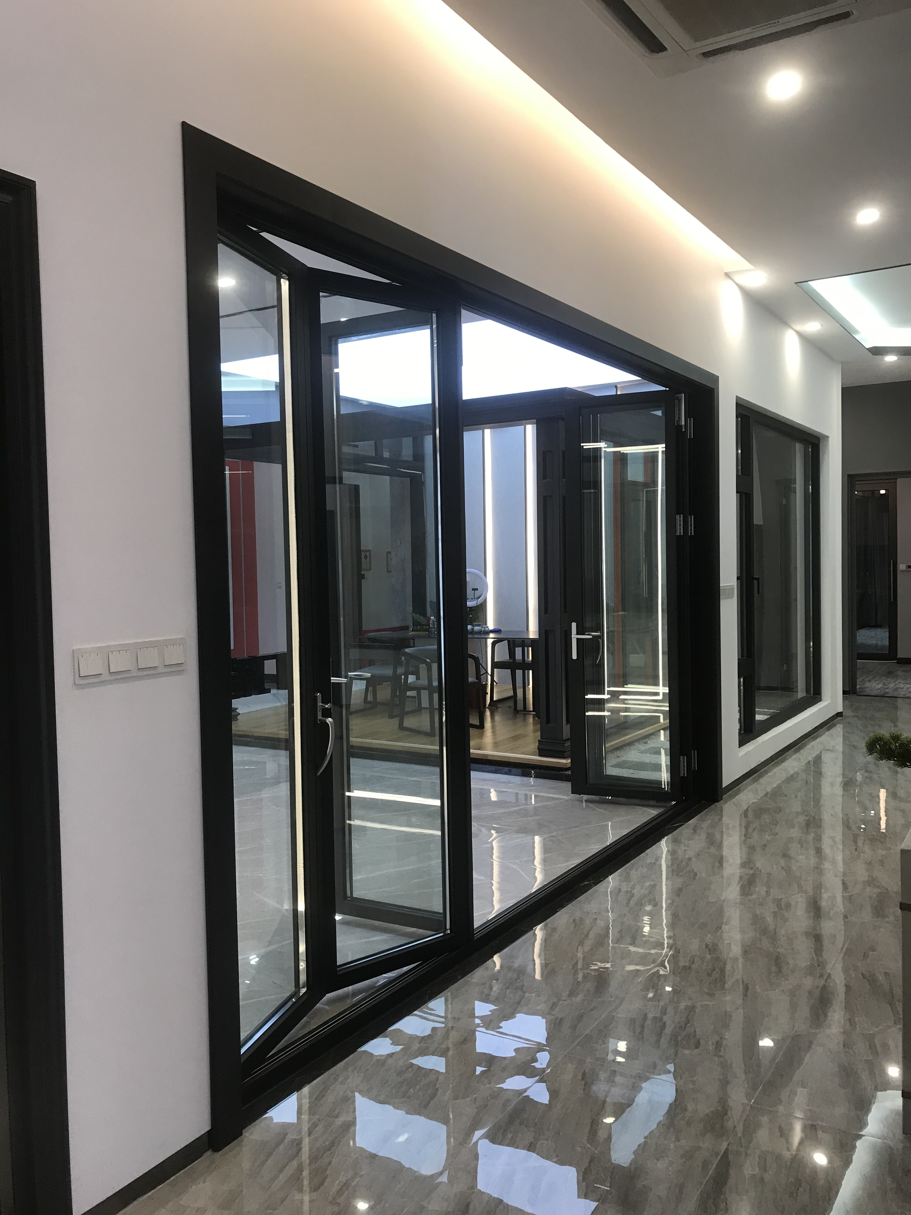 Folding door for restaurant bi fold doors folding doors glass aluminum