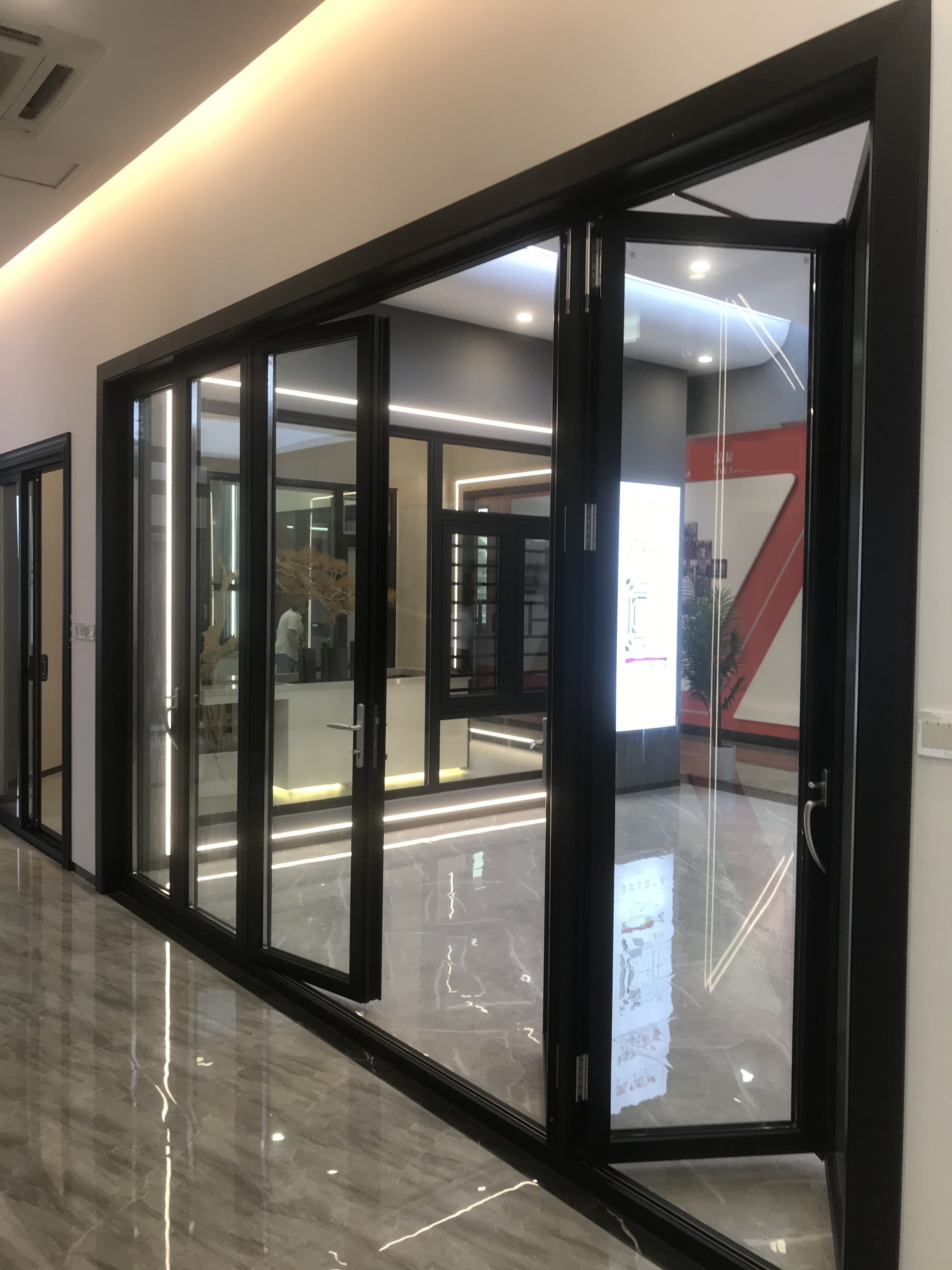 Folding door for restaurant bi fold doors folding doors glass aluminum