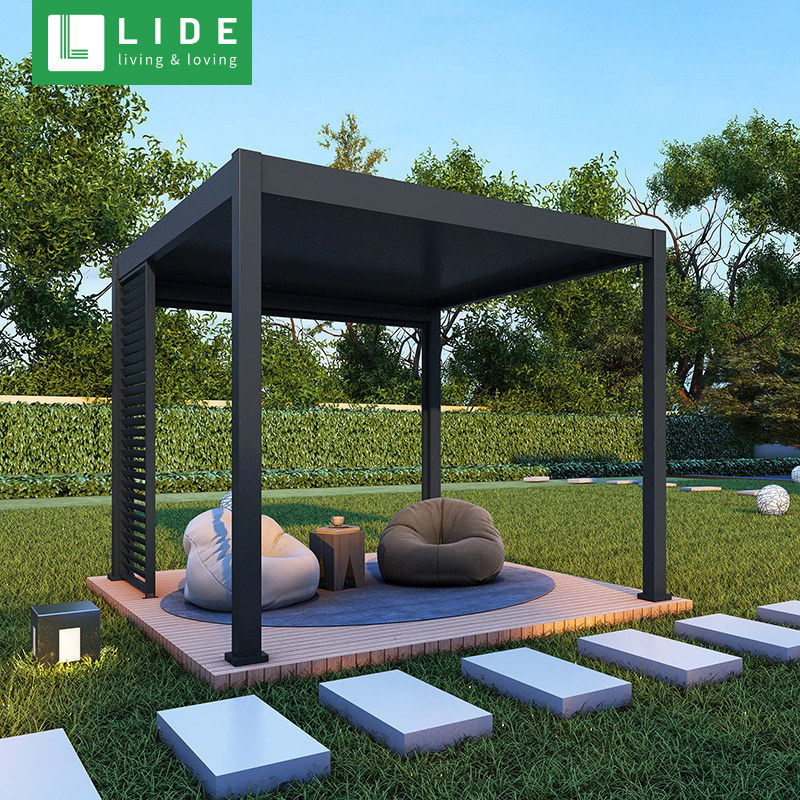 LIDEtec aluminium gazebo outdoor pergola 4x4 4x6 bioclimatic pergola