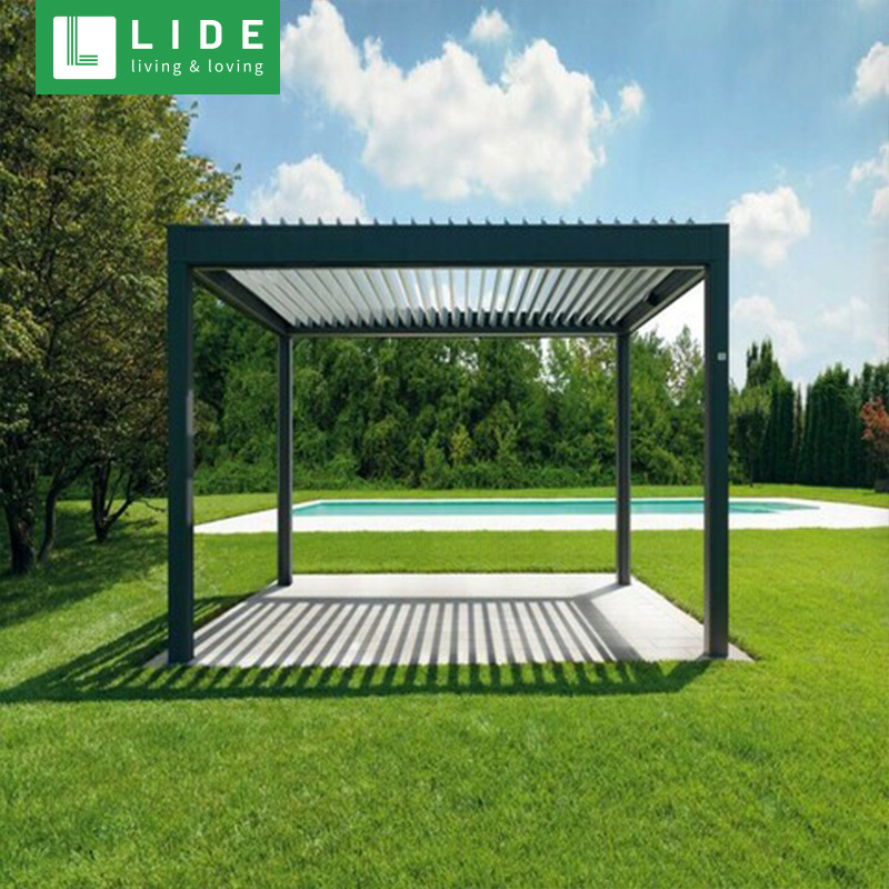 LIDEtec aluminium gazebo outdoor pergola 4x4 4x6 bioclimatic pergola