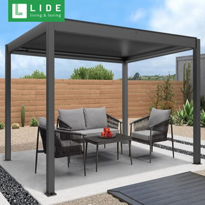 LIDEtec aluminium gazebo outdoor pergola 4x4 4x6 bioclimatic pergola