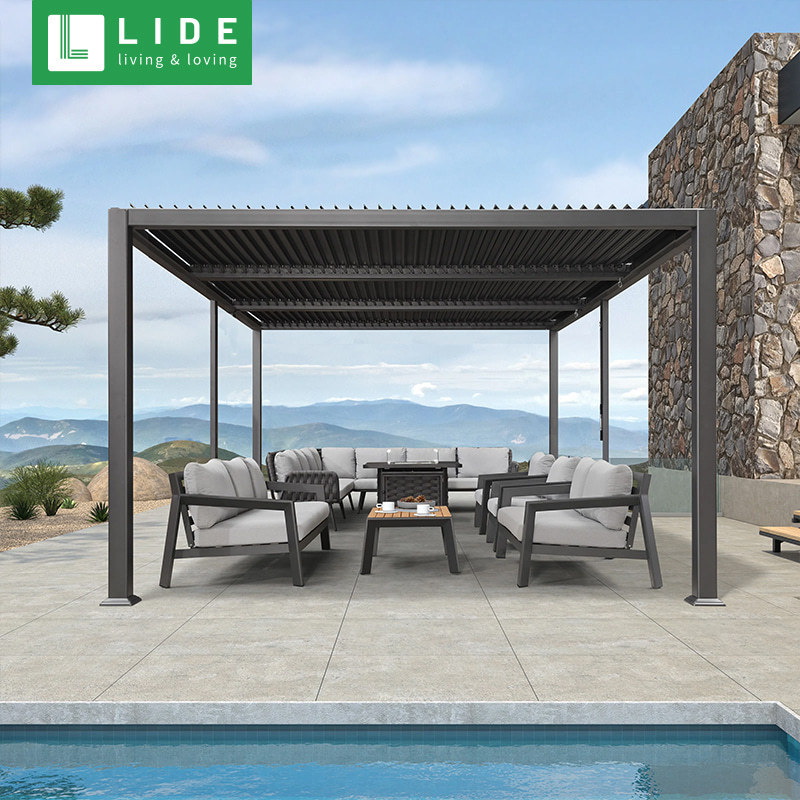 pergola bioclimatique aluminium toja grid pergola steel pergola