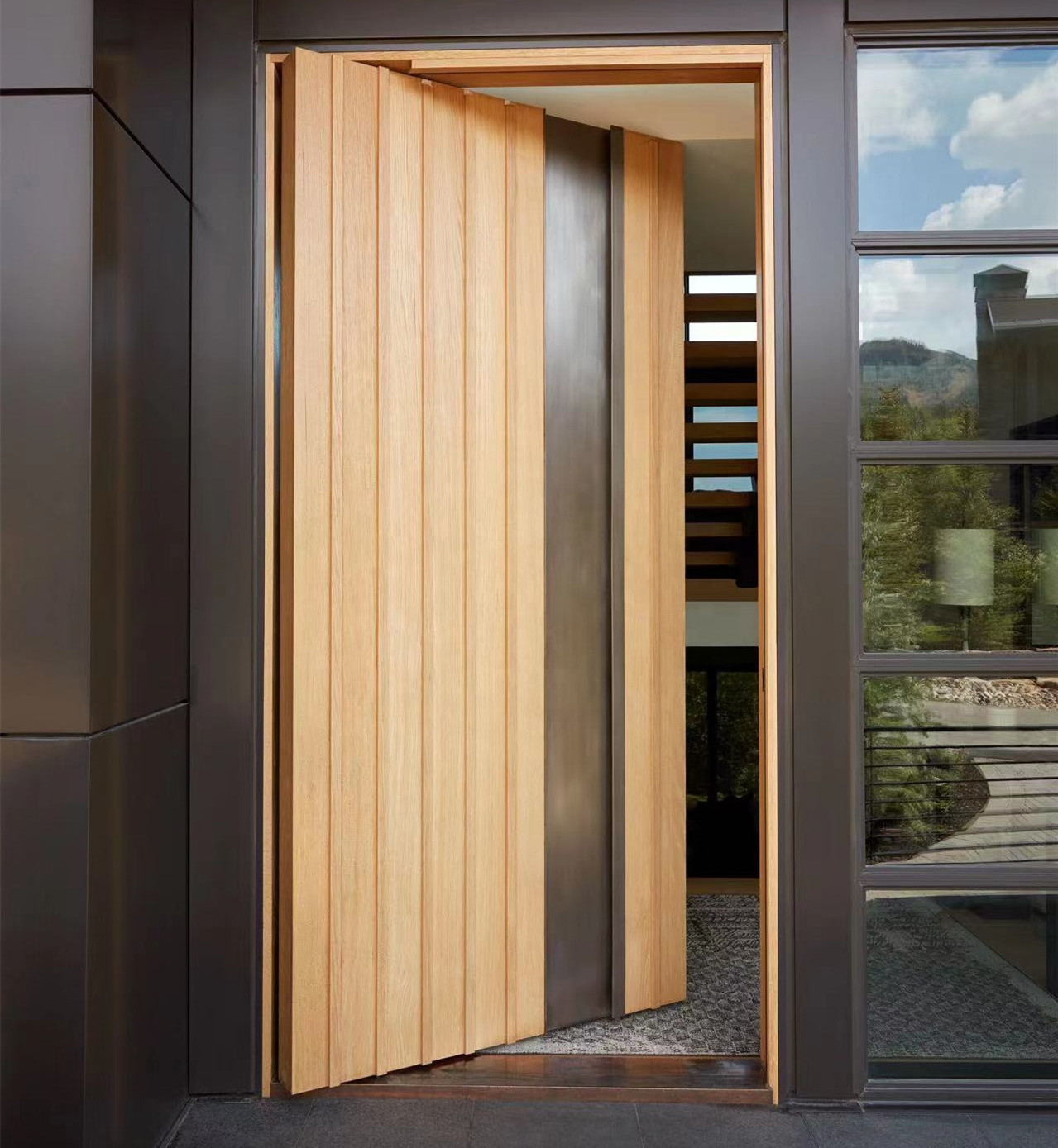 modern solid wood door designs entry main wood exterior door for house pivot wooden security doors