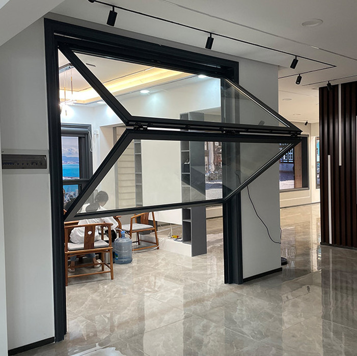 Folding glass windows aluminium glass windows horizontal folding windows bi fold window