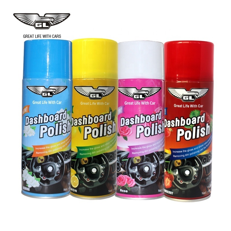 Car Care Product Aerosol Dashboard Polish Spray Wax