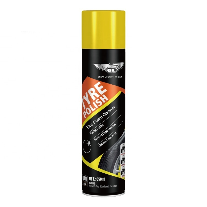 Hot sale GL tyre foam celeaner and tire shine spray