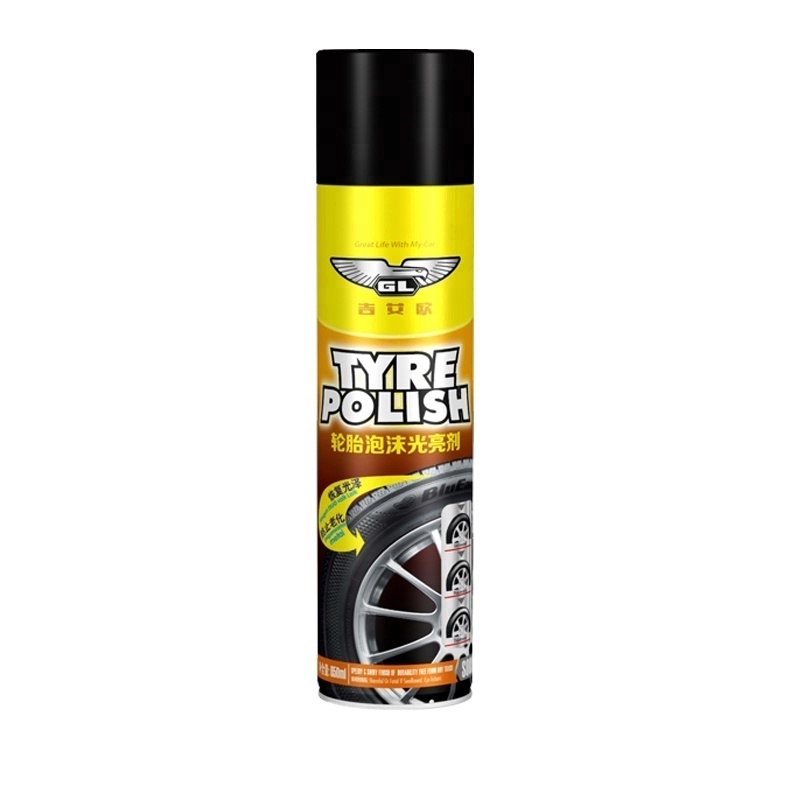 Private label tire and trim shine tyre wet spray foaming tire spray