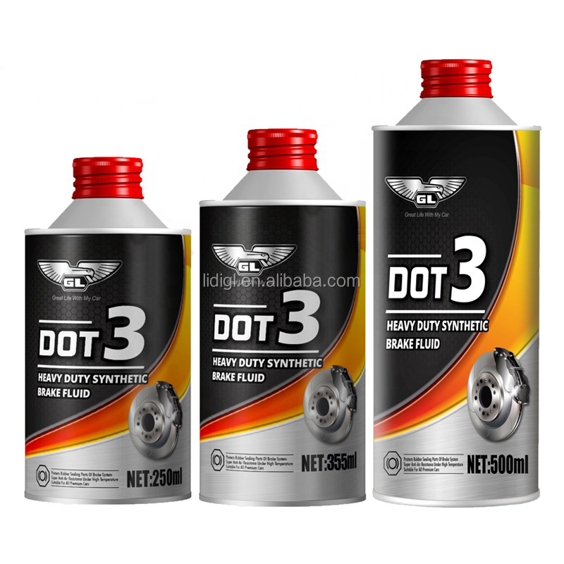 Wholesale customized hot sale high quality high performance car hydraulic dot 4 brake fluid dot 3 with plastic bottle