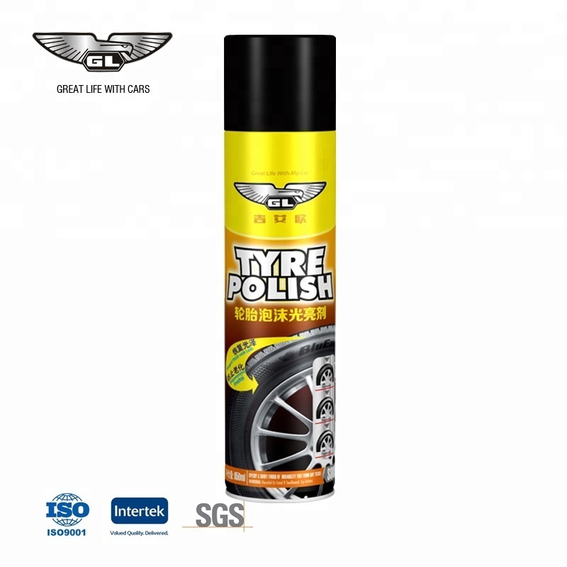 High quality 650ml car polish spray multipurpose tire foam cleaner and tyre foam spray