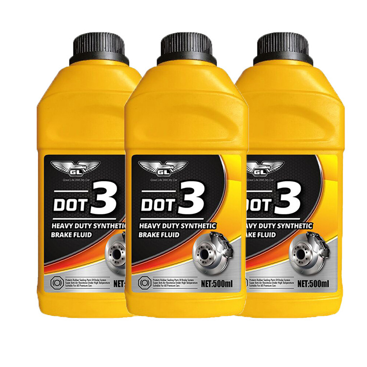 Lubricant Oil Free Sample 500ml Brake Fluid Dot3 With MSDS