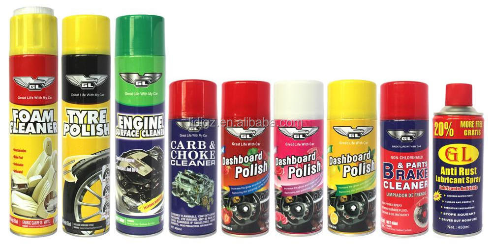 450ml aerosol dashboard polish shine car interior cleaner spray