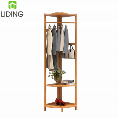 Bamboo Corner Coat Rack Bamboo Bedroom Hanger Bamboo Coat Clothes Display Hanging Rack