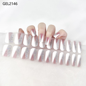 factory price customize wholesales nail stickers strips Non-toxic long lasting gel nail polish wrap without UV lamp