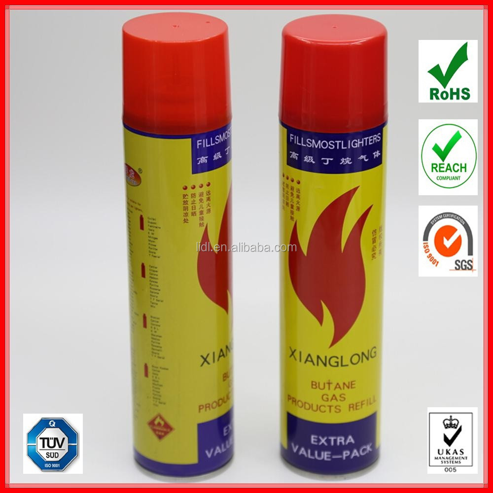 purified lighter gas refill valve/Korea butane gas reliable 300ml