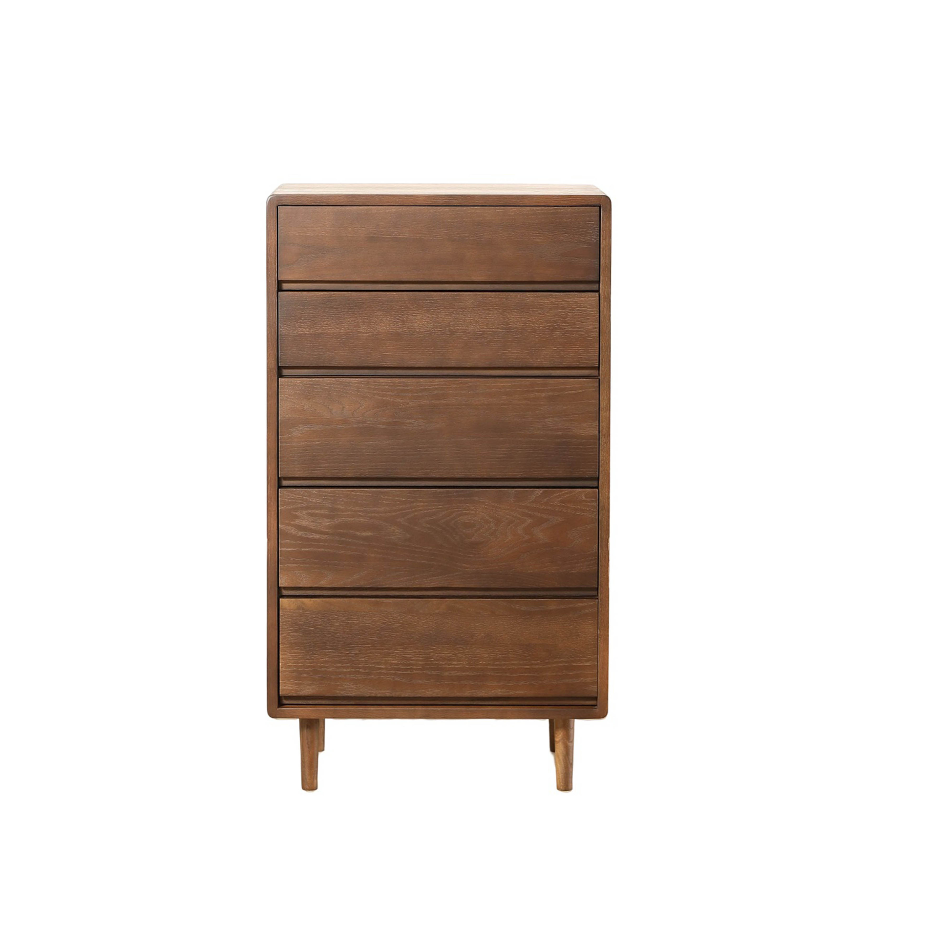 Bedroom Furniture Modern Storage Cabinets 5 Drawers Solid Oak Wood Chest of Drawers