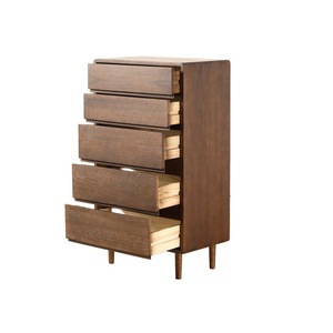 Bedroom Furniture Modern Storage Cabinets 5 Drawers Solid Oak Wood Chest of Drawers