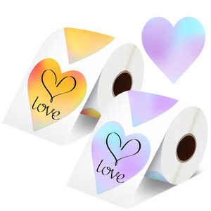 Full Color Pre Cut Cardstock Labels Waterproof Holographic Printable Sticker Paper Decorative A4 Size Vinyl Adhesive Stickers