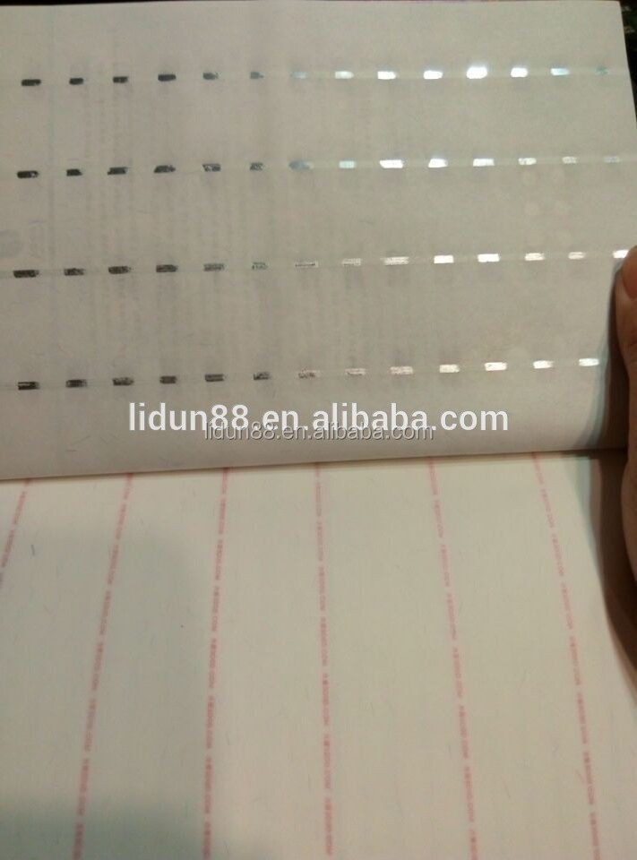 75% cotton 25% linen paper high quality custom watermark certificate  paper with security thread