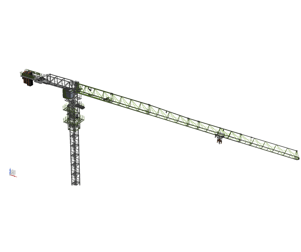 High Promotion Zoomlion Flat-top Tower Crane 8t Small  Tower Crane R135-8RA  with Tower Crane Camera System