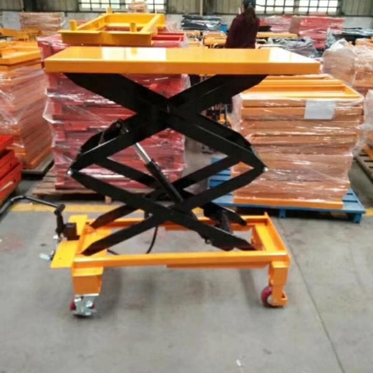 Manual Mobile Hydraulic Scissor Lift Table Truck