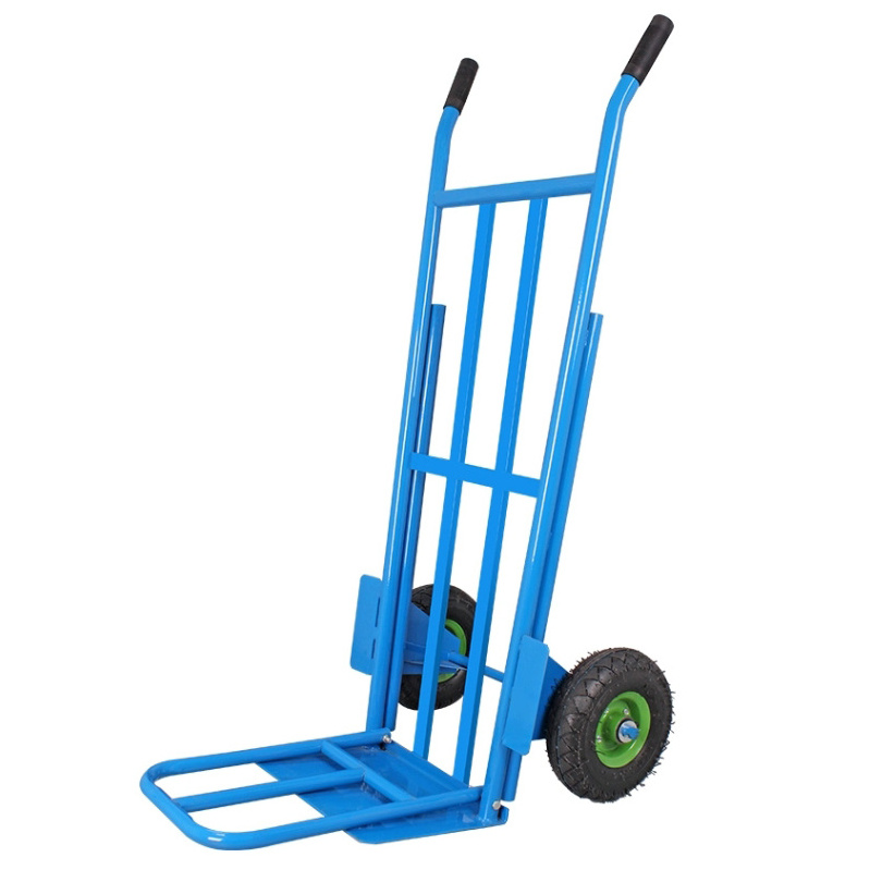 250KG capacity hand truck with solid rubber wheel steel hand trolley heavy duty trolley cart steel dooly u-boat utility