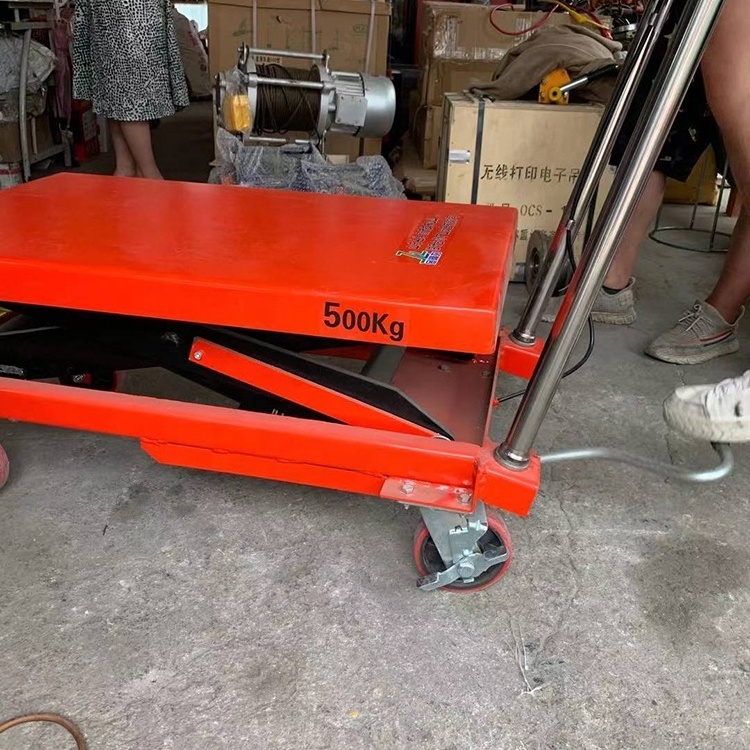 Manual Mobile Hydraulic Scissor Lift Table Truck