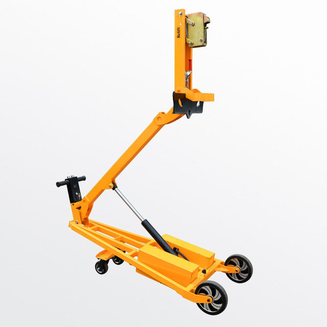 Electric hydraulic loading and unloading truck pushing manual loading artifact folding hydraulic small boom forklift