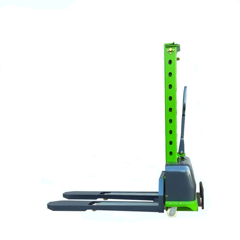 Factory sell 500kg Semi Electric Portable self loading pallet Lift Stacker