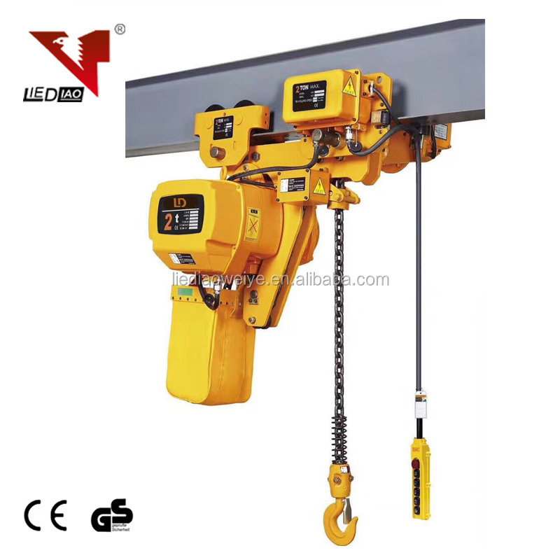 5 ton 10 tons nitchi  electric pull lift chain hoist with manual trolley