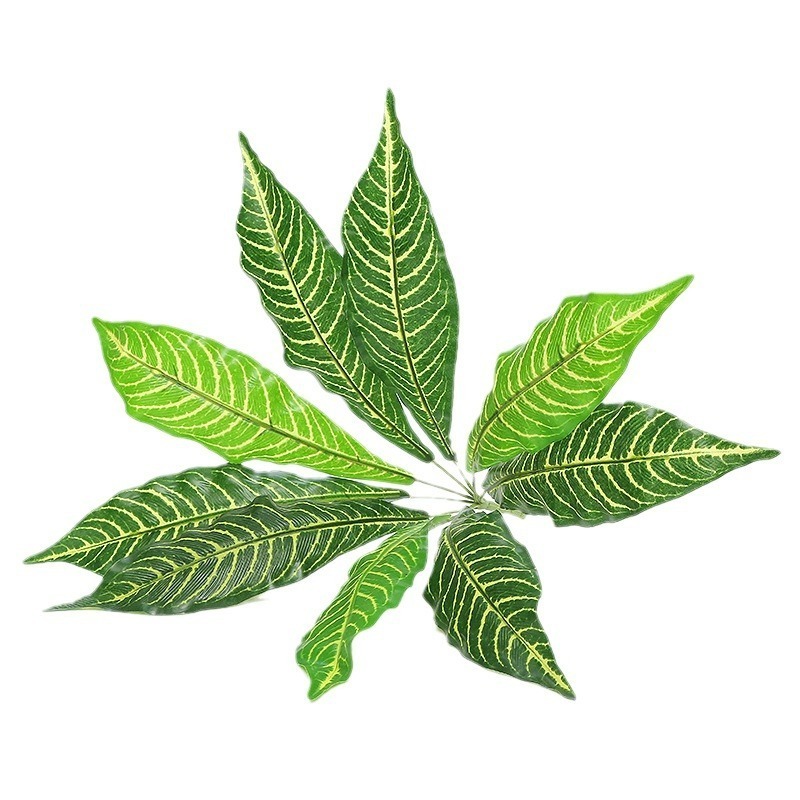 Artificial Plant Wall Green Plant Wall Flower Decoration Fern False Leaves 9 Fork Bundle Bird's Nest Fern Leaf Dieffensia