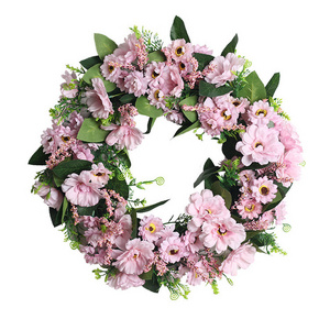 Christmas Simulation Rose Wreath Lintel False Flower Door Decoration Wreath Wall Hanging