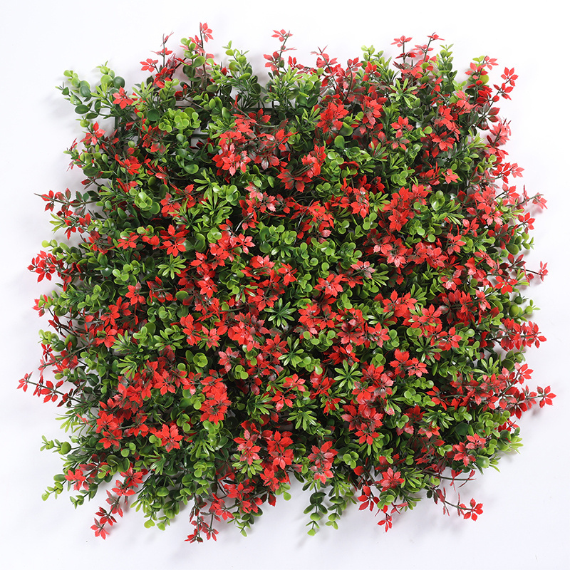 Simulated Plant Wall Lawn Wall Plastic False Flower Wall Shopping Mall False Flowers Grass and Green Plants