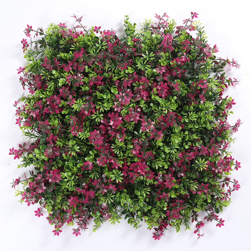 Simulated Plant Wall Lawn Wall Plastic False Flower Wall Shopping Mall False Flowers Grass and Green Plants