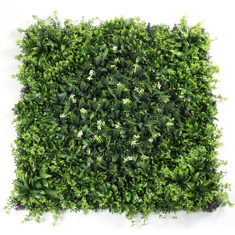 50 * 50cm Uv Resistant Plastic Artificial Lawn Green Wall, Garden Decoration Artificial Green Plant Wall