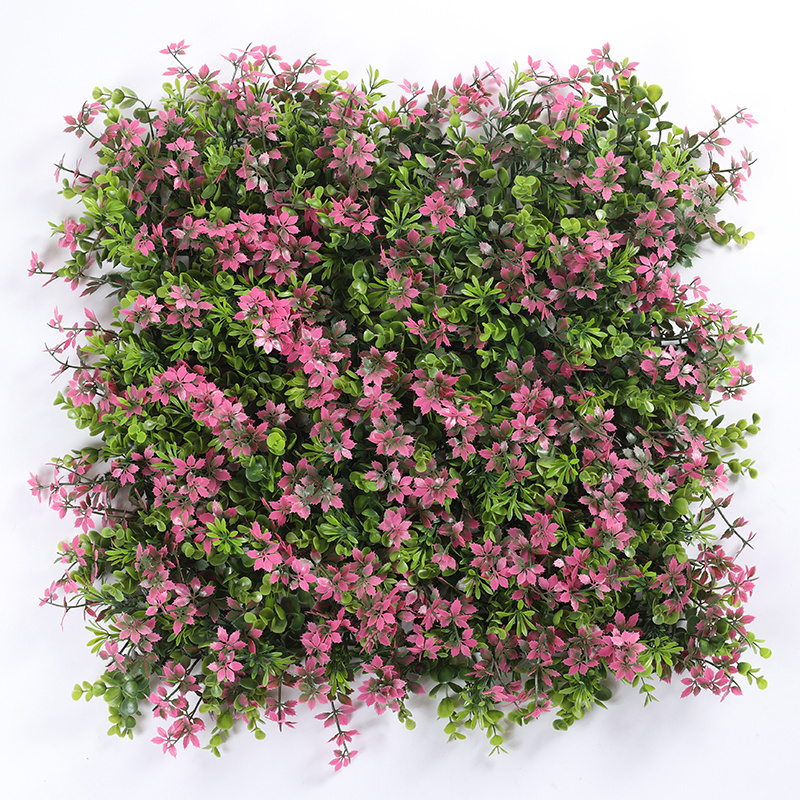 Simulated Plant Wall Lawn Wall Plastic False Flower Wall Shopping Mall False Flowers Grass and Green Plants