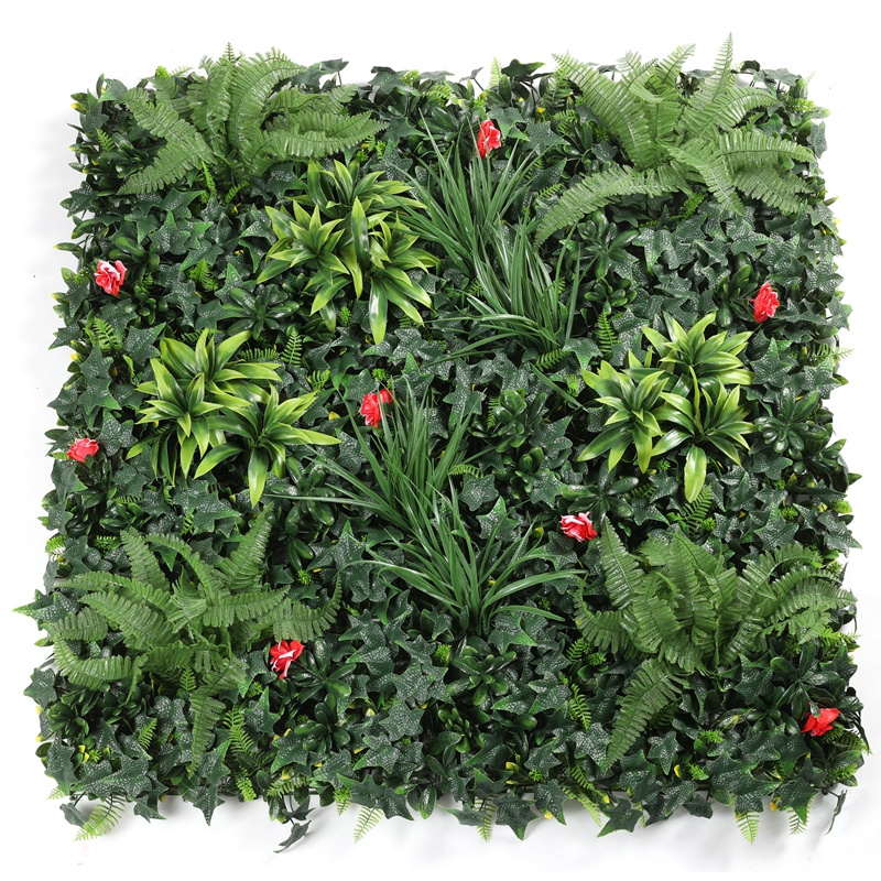 Artificial lawn, fake plants, green grass wall, background wall decoration, plastic fake grass